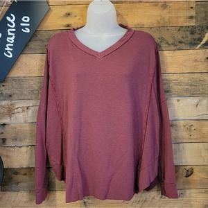 Vintage Havana women's maroon loose fitting sweatshirt size small